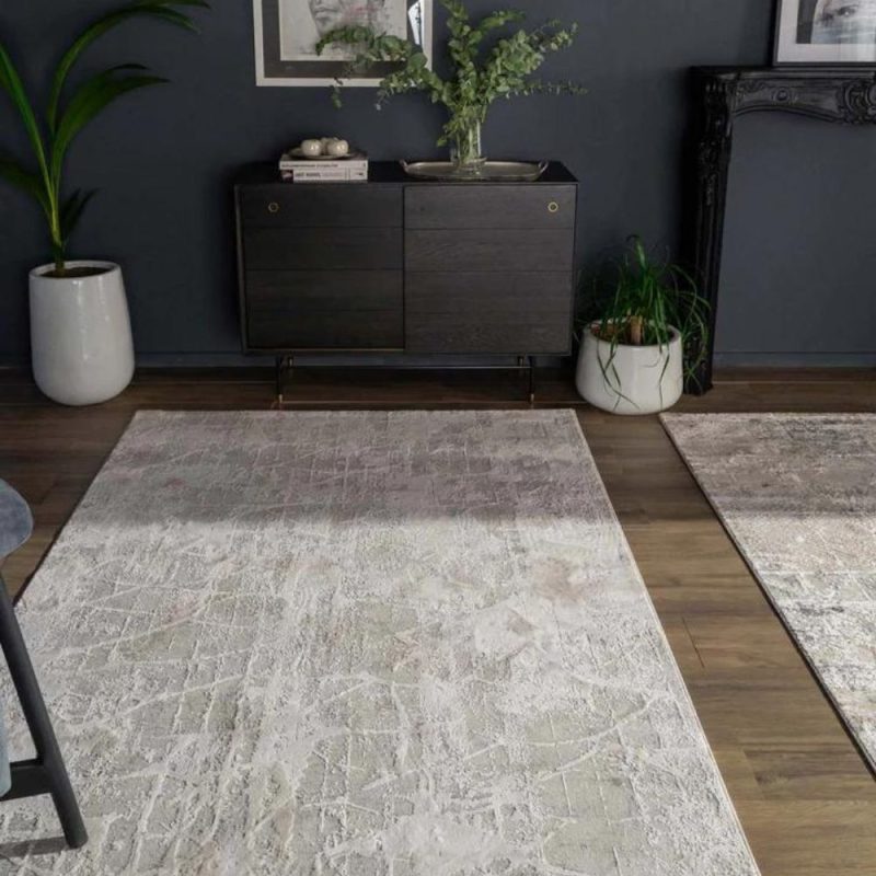 Μοντέρνο Χαλί Silky 341D White Royal Carpets