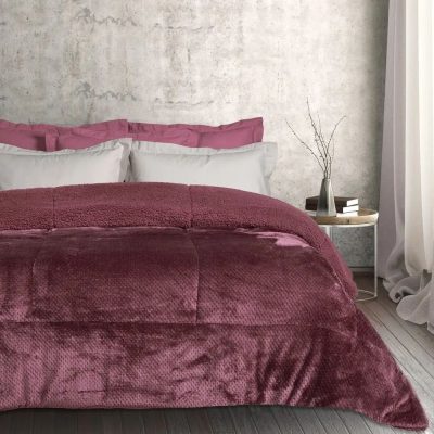 Κουβερτοπάπλωμα Μονό Sherpa Dark Lilac 1188 Das Home