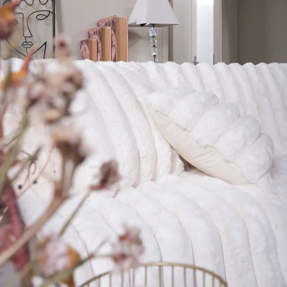 Ριχτάρι Γούνινο Morgan 01 Ivory Teoran 4 Ριχτάρι Γούνινο Morgan 01 Ivory Teoran