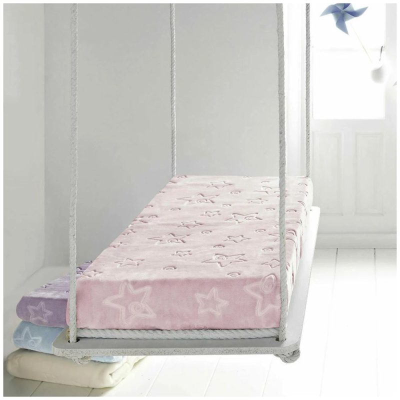 Κουβέρτα Βελουτέ Κούνιας 110x140 Piel Sa Star 6627 Pink