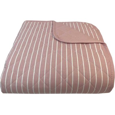 Κουβερλί Μονό 160x240 Stripe Dusty Rose Astron Home