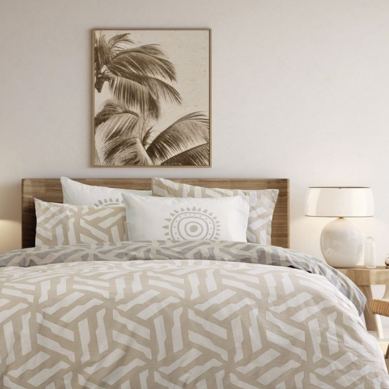 Σεντόνια Σετ Υπέρδιπλα Μπέζ Santoro Nima Home