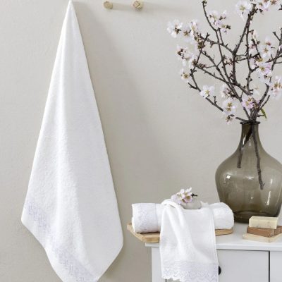 Πετσέτες Μπάνιου Σετ Demur White Nima Home