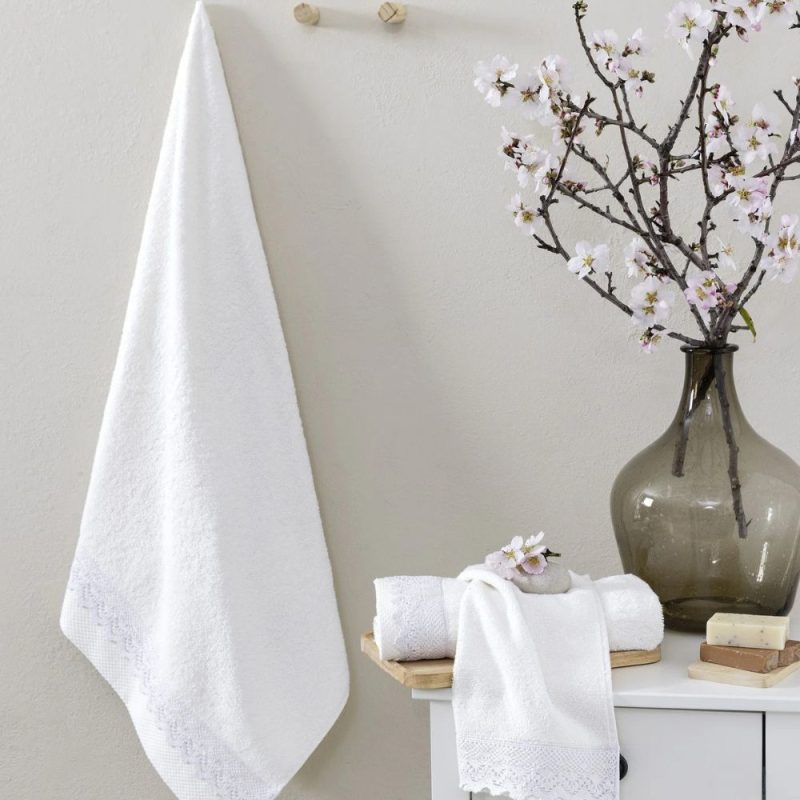 Πετσέτες Μπάνιου Σετ Demur White Nima Home