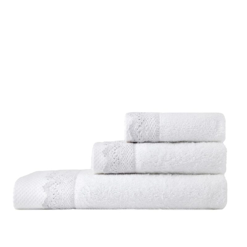 Πετσέτες Μπάνιου Σετ Demur White Nima Home