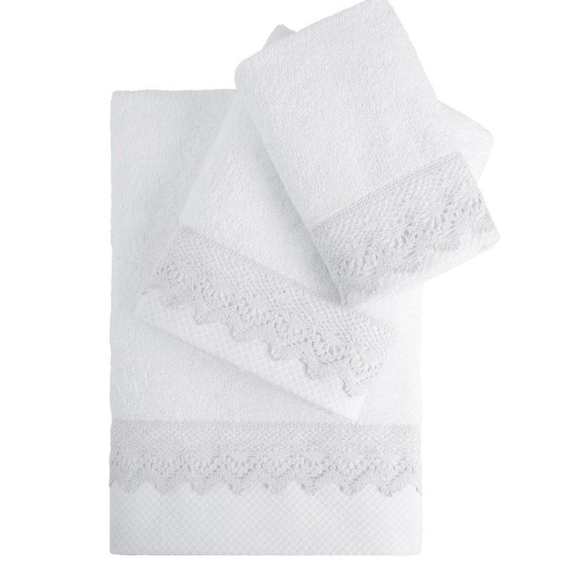Πετσέτες Μπάνιου Σετ Demur White Nima Home