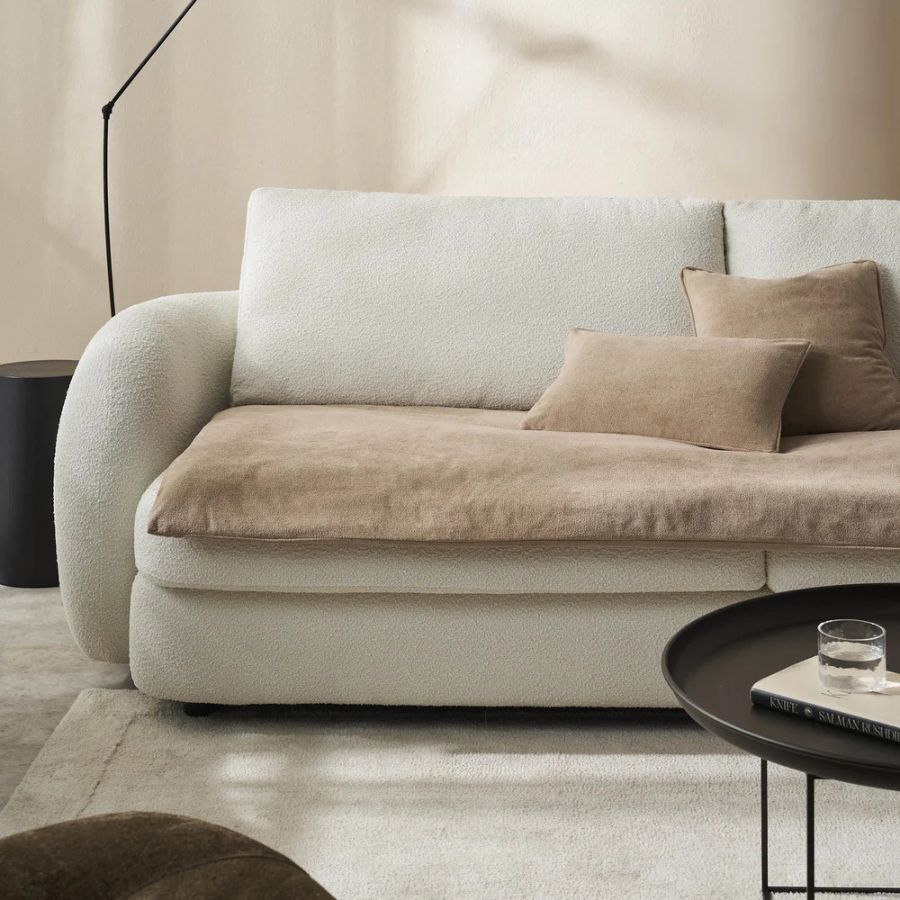 Sofa Topper 80x200cm Nadinia Canvas Beige 137 Gofis Home 3 sofa-topper-beige