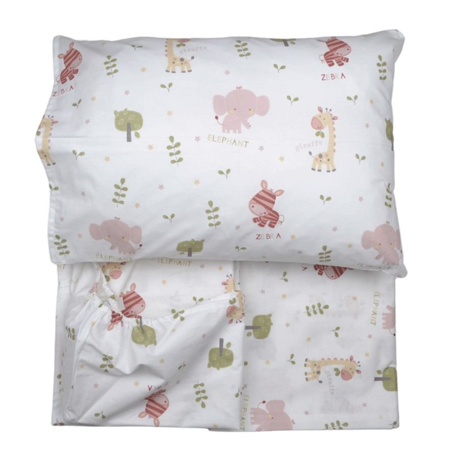 Σεντόνια Κούνιας 3τμχ Ninetta 498 ροζ 2 Ninetta 498