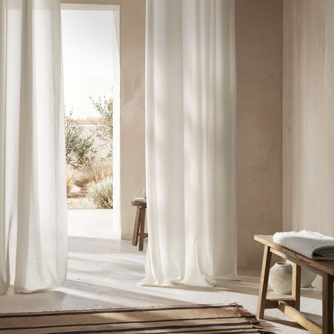 Κουρτίνα 140x295 Με Τρέσα Gofis Home Velmira Beige 509/06 1 Gofis Home Velmira Beige 509/06