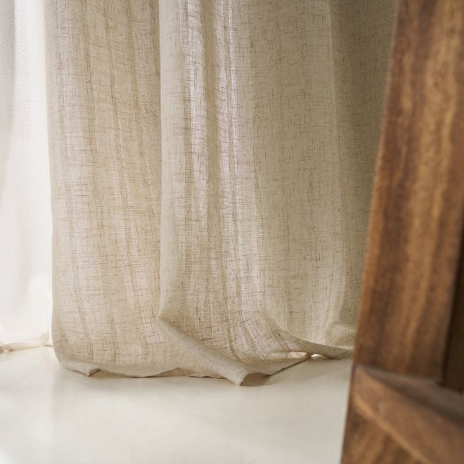 Κουρτίνα 140x295 Με Τρέσα Gofis Home Nysera Linen 705/06 3 Gofis Home Nysera Linen 705/06